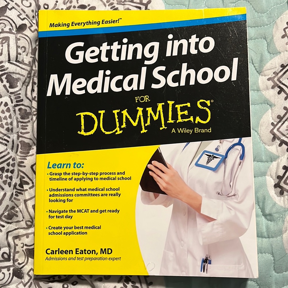 Getting into medical school for dummies book. Brand new condition never used.